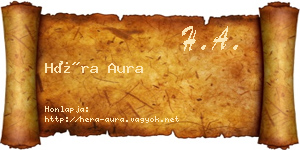 Héra Aura névjegykártya